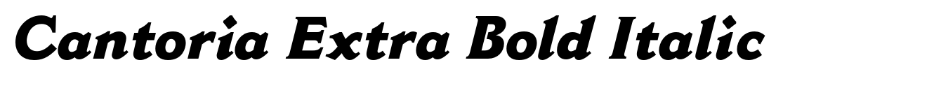 Cantoria Extra Bold Italic image